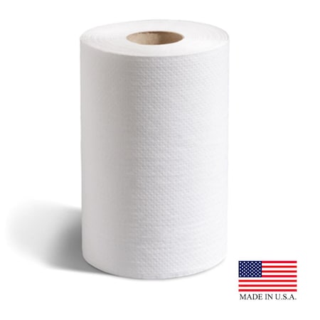 White 8 In. X 350 Ft. Hard Wound Roll Towel 12Pk
